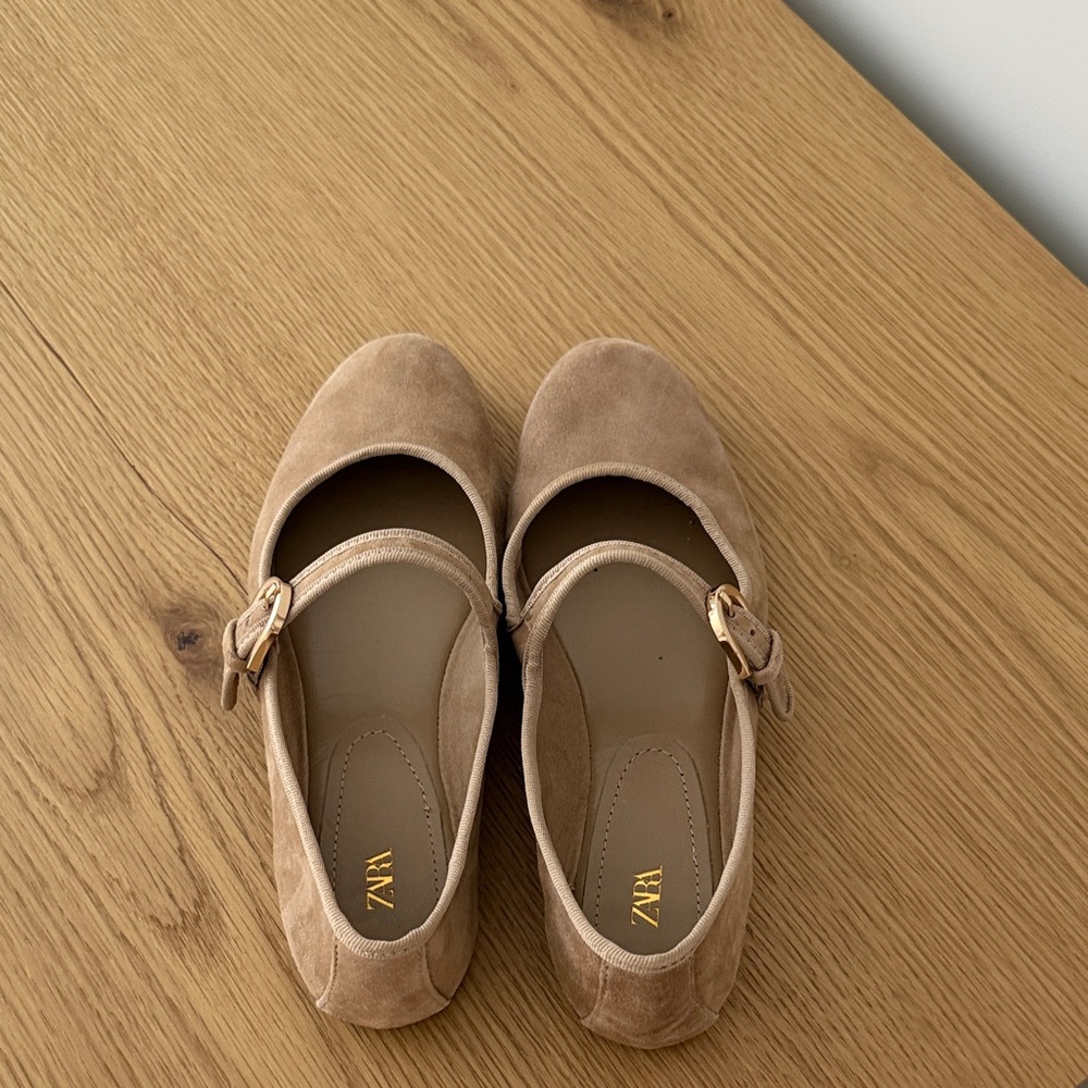 Zara suede ballet flags